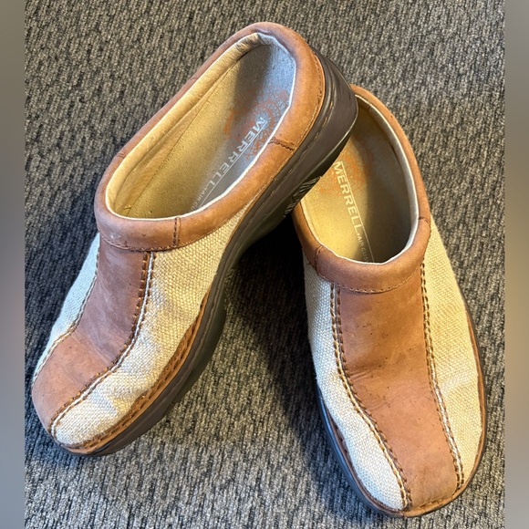 MERRELL WORLD ACCESS HEMP BROWN / NATURAL MEN'S MULES SLIP ON CLOGS SHOES SZ 8 - Picture 3 of 13